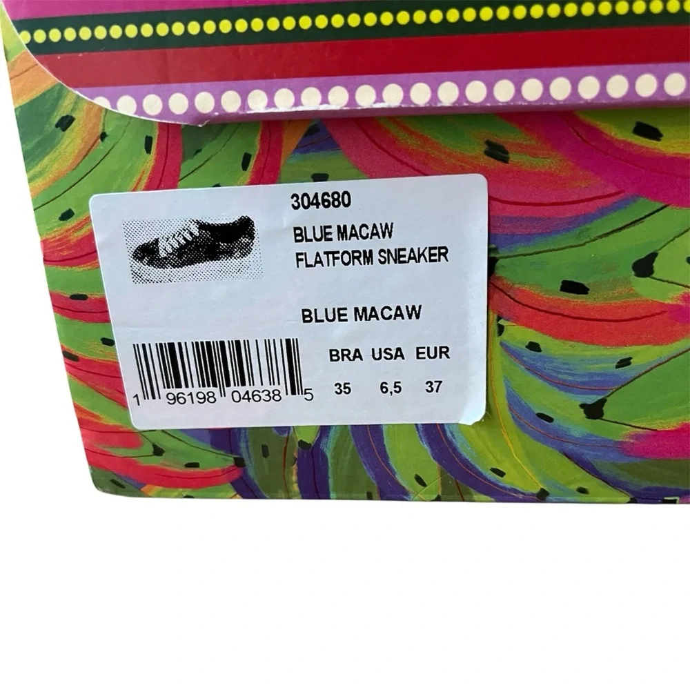 FARM RIO | NWT Blue Macaw Platform Sneaker Size 6.5 - Picture 8 of 8